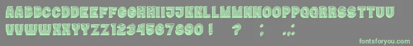 Casino3DLines Font – Green Fonts on Gray Background