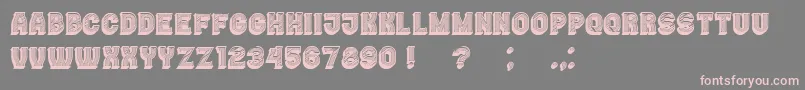 Casino3DLines Font – Pink Fonts on Gray Background