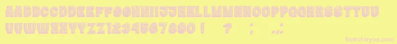 Casino3DLines Font – Pink Fonts on Yellow Background