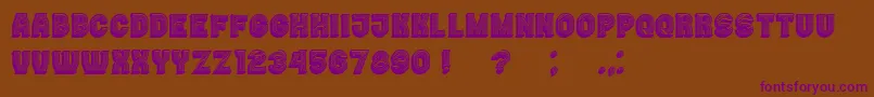 Шрифт Casino3DLines – фиолетовые шрифты на коричневом фоне