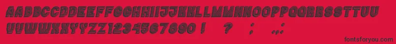 Casino3DLinesMarquee Italic Font – Black Fonts on Red Background