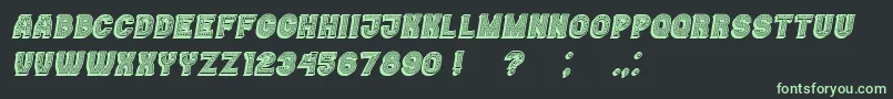 Police Casino3DLinesMarquee Italic – polices vertes sur fond noir
