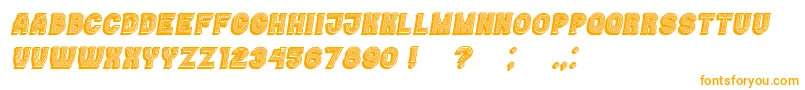 Casino3DLinesMarquee Italic-Schriftart – Orangefarbene Schriften auf weißem Hintergrund