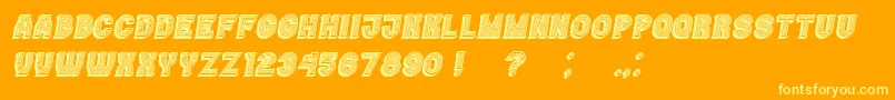 Casino3DLinesMarquee Italic Font – Yellow Fonts on Orange Background