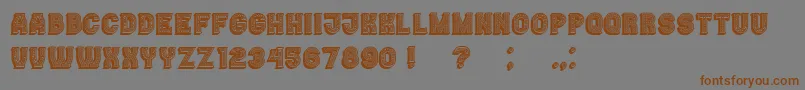 Casino3DLinesMarquee Font – Brown Fonts on Gray Background