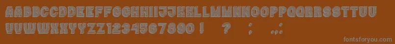 Casino3DLinesMarquee-fontti – harmaat kirjasimet ruskealla taustalla