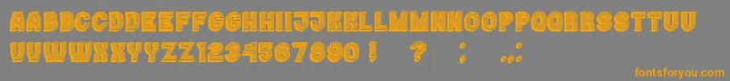 Casino3DLinesMarquee Font – Orange Fonts on Gray Background