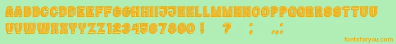 Casino3DLinesMarquee Font – Orange Fonts on Green Background