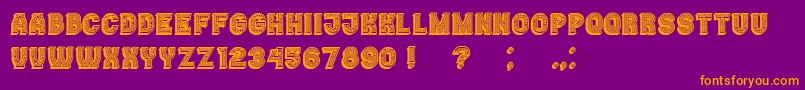 Casino3DLinesMarquee Font – Orange Fonts on Purple Background