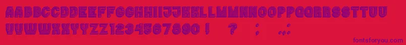 Casino3DLinesMarquee-Schriftart – Violette Schriften auf rotem Hintergrund