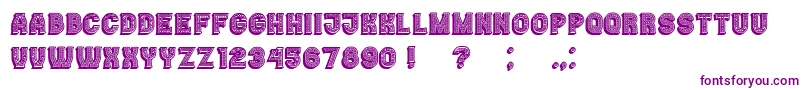 Casino3DLinesMarquee Font – Purple Fonts on White Background