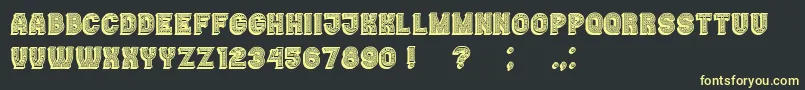 Casino3DLinesMarquee Font – Yellow Fonts on Black Background