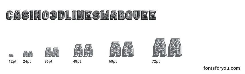 Casino3DLinesMarquee Font Sizes