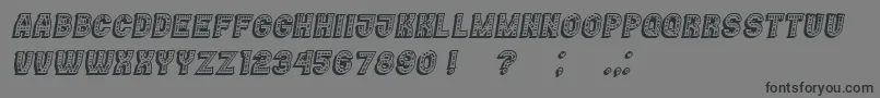 Casino3DMarquee Italic Font – Black Fonts on Gray Background