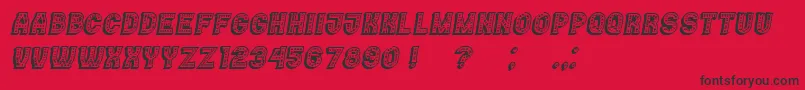 fuente Casino3DMarquee Italic – Fuentes Negras Sobre Fondo Rojo