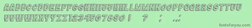 Casino3DMarquee Italic Font – Gray Fonts on Green Background