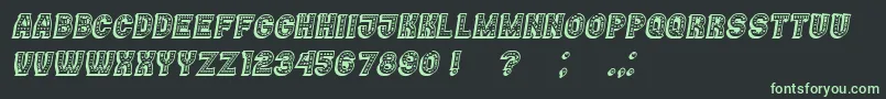 Casino3DMarquee Italic Font – Green Fonts on Black Background
