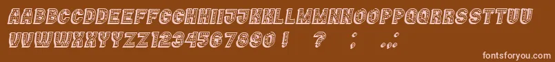 Casino3DMarquee Italic Font – Pink Fonts on Brown Background