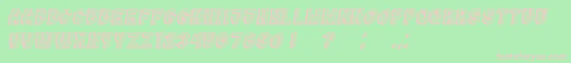 Casino3DMarquee Italic Font – Pink Fonts on Green Background