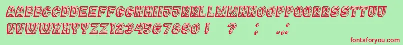 Casino3DMarquee Italic Font – Red Fonts on Green Background
