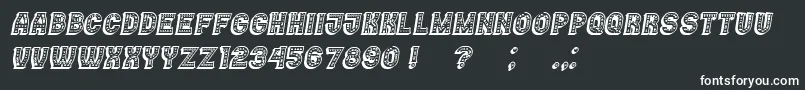 フォントCasino3DMarquee Italic – 黒い背景に白い文字