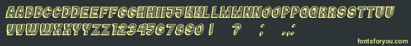 Casino3DMarquee Italic Font – Yellow Fonts on Black Background