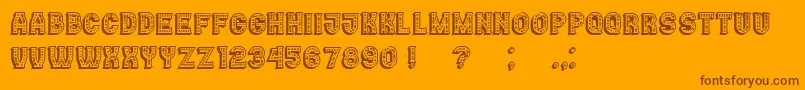 Шрифт Casino3DMarquee – коричневые шрифты на оранжевом фоне