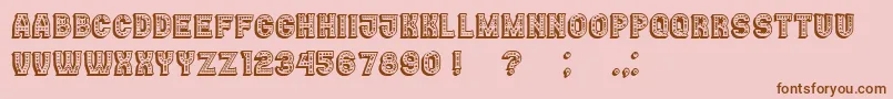 Шрифт Casino3DMarquee – коричневые шрифты на розовом фоне