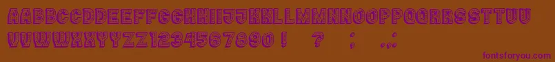 Шрифт Casino3DMarquee – фиолетовые шрифты на коричневом фоне