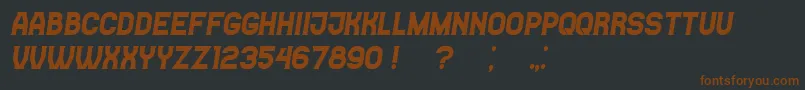 CasinoFlat Italic Font – Brown Fonts on Black Background