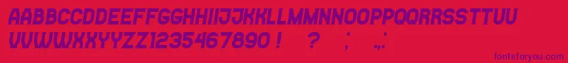 CasinoFlat Italic Font – Purple Fonts on Red Background