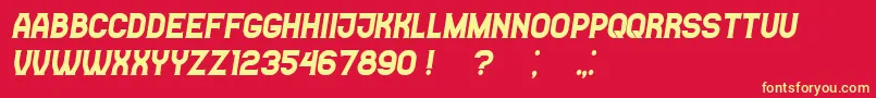 CasinoFlat Italic Font – Yellow Fonts on Red Background