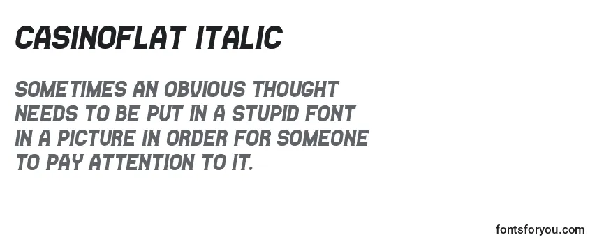 Review of the CasinoFlat Italic Font