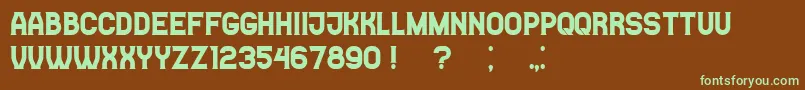 CasinoFlat Font – Green Fonts on Brown Background