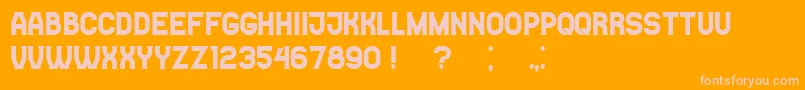 CasinoFlat Font – Pink Fonts on Orange Background