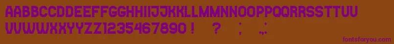 CasinoFlat Font – Purple Fonts on Brown Background