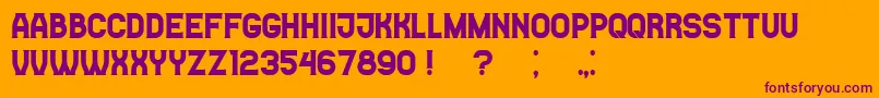 CasinoFlat Font – Purple Fonts on Orange Background