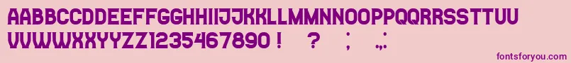 CasinoFlat Font – Purple Fonts on Pink Background