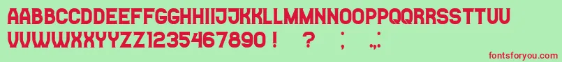 Шрифт CasinoFlat – красные шрифты на зелёном фоне