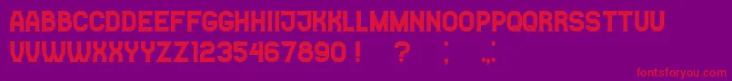 CasinoFlat-Schriftart – Rote Schriften auf violettem Hintergrund