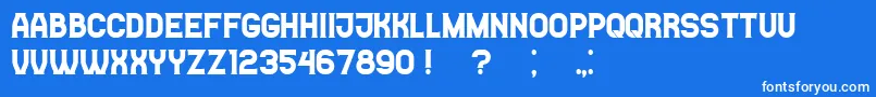 Czcionka CasinoFlat – białe czcionki na niebieskim tle