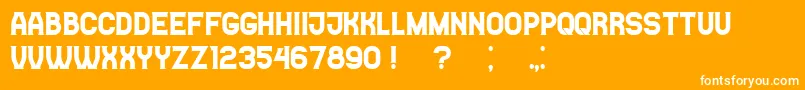 Шрифт CasinoFlat – белые шрифты на оранжевом фоне