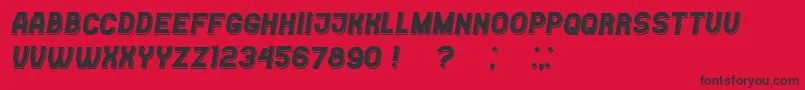 CasinoFlatShadow Italic Font – Black Fonts on Red Background