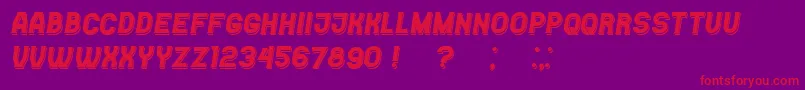 CasinoFlatShadow Italic Font – Red Fonts on Purple Background