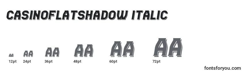 Rozmiary czcionki CasinoFlatShadow Italic