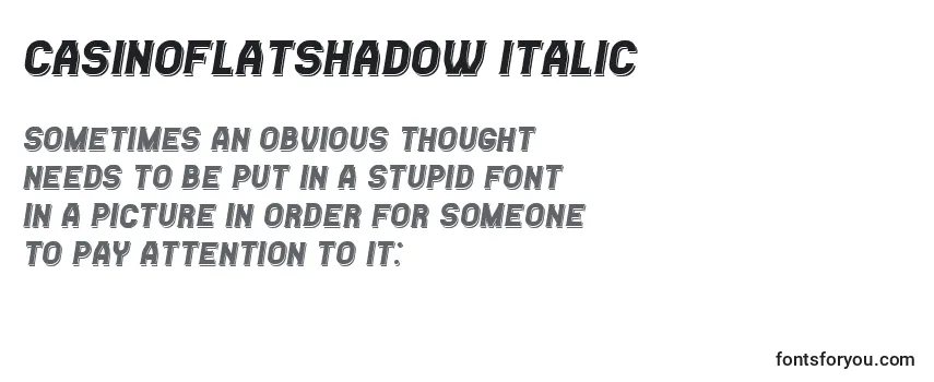 Шрифт CasinoFlatShadow Italic