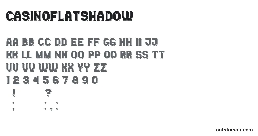 Шрифт CasinoFlatShadow – алфавит, цифры, специальные символы