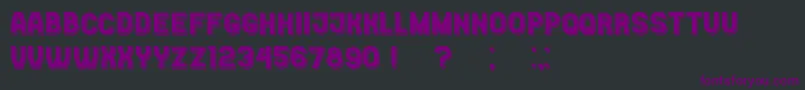 フォントCasinoFlatShadow – 黒い背景に紫のフォント
