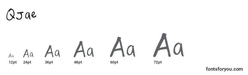 Размеры шрифта Qjae