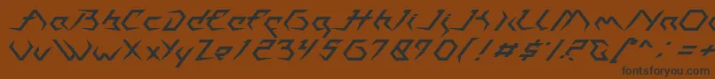 フォントCasiopeia   PERSONAL USE ONLY – 黒い文字が茶色の背景にあります